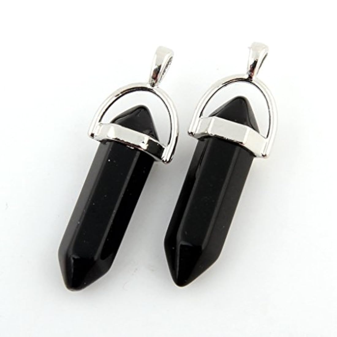 Colgantes de piedra de cuarzo mutilcolor en forma de bala