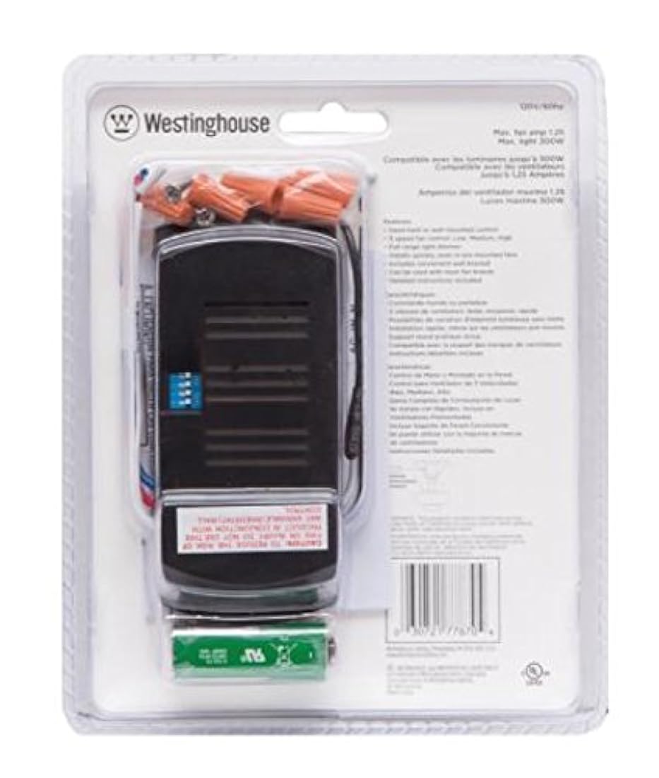 Ventilador de techo y luz con control remoto.,