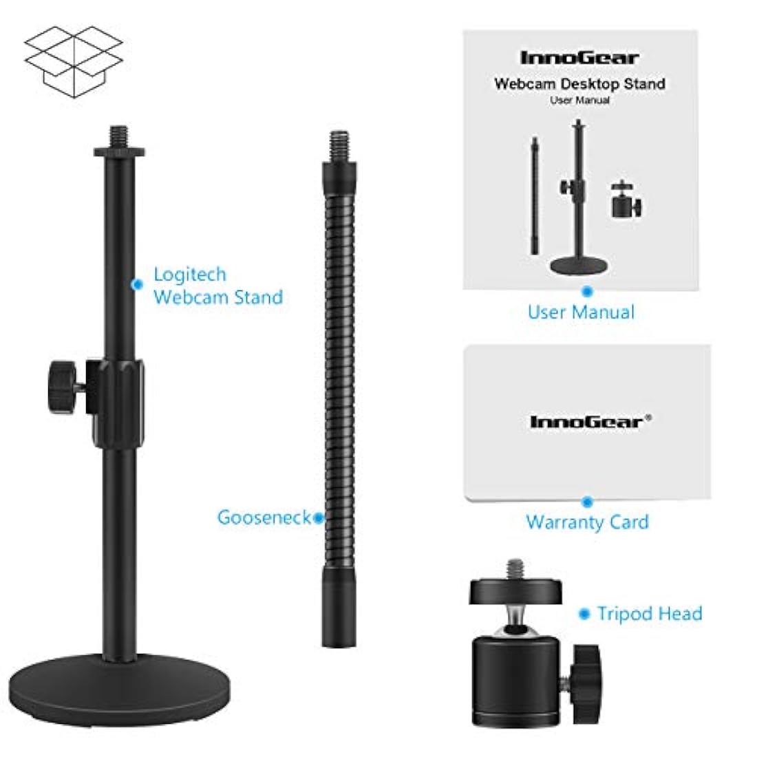 InnoGear - Soporte de escritorio para cámara web ajustable