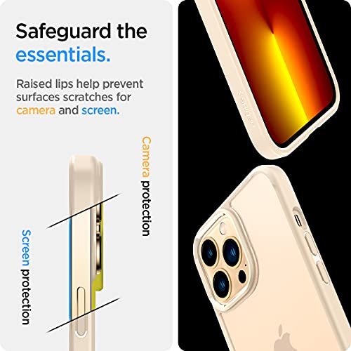 Spigen - Funda ultra híbrida diseñada para iPhone 13 (2021) - beige arena