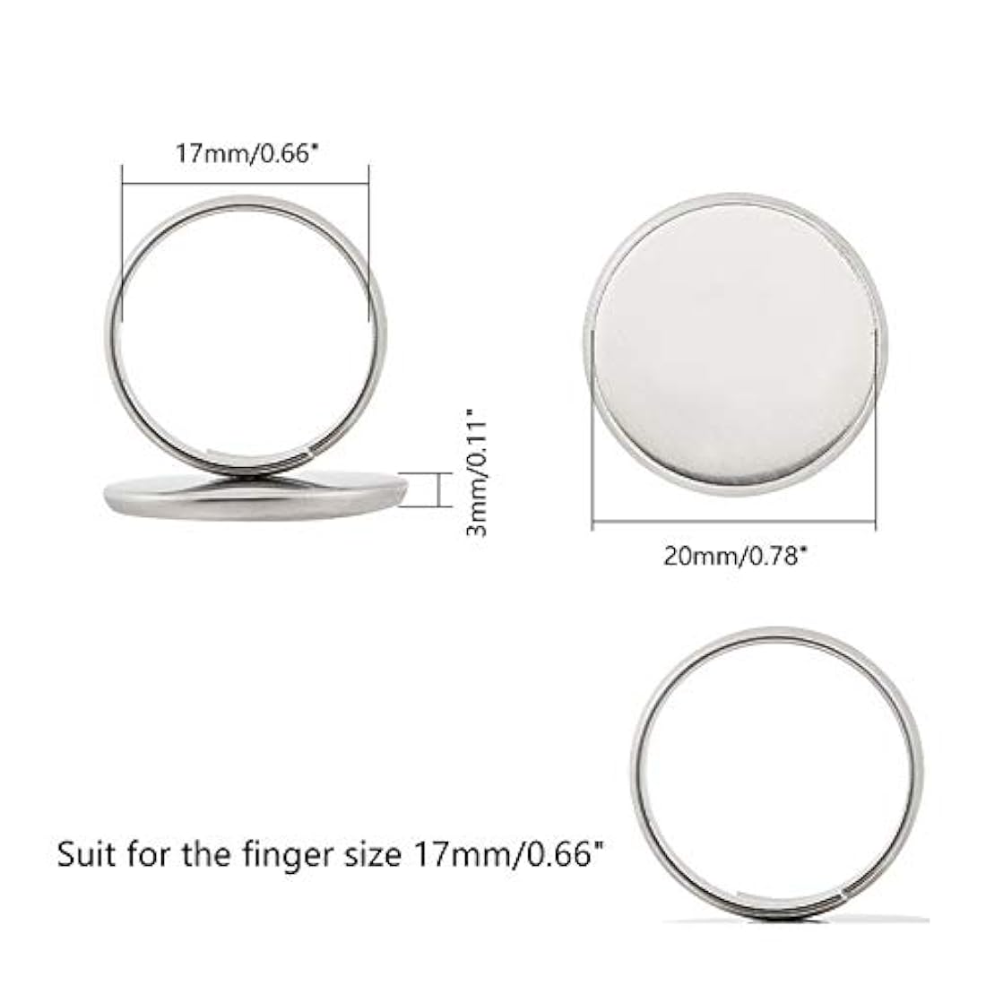 Anillos de dedo (acero inoxidable)