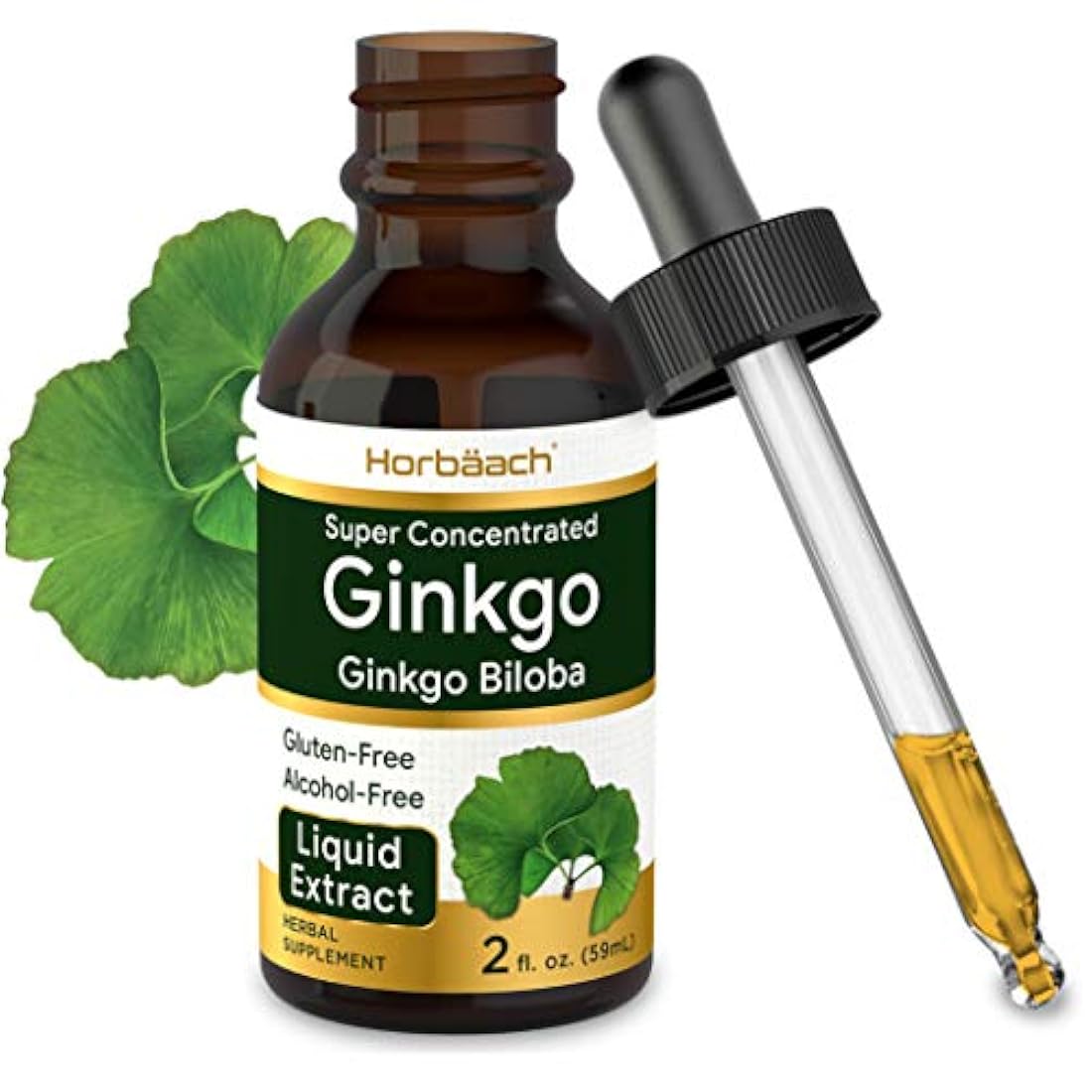 Horbaach Ginkgo Biloba - Extracto líquido de hoja de Biloba