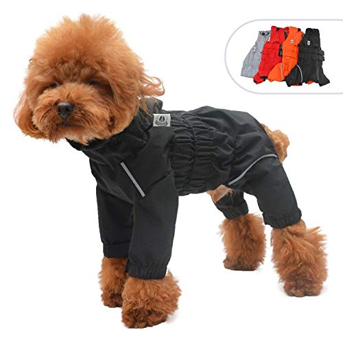 Lovelonglong - Chaqueta impermeable para perros, ligera, impermeable, reflectante, resistente al viento, a prueba de nieve, para perros pequeños, medianos y grandes.