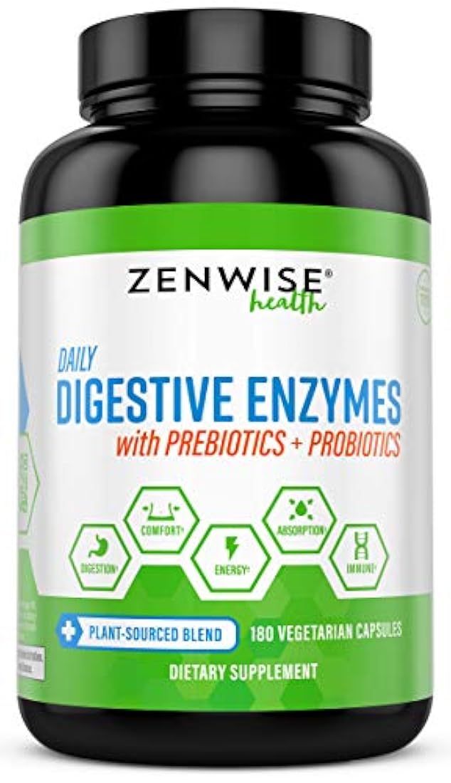 Enzimas digestivas más prebióticos y probióticos