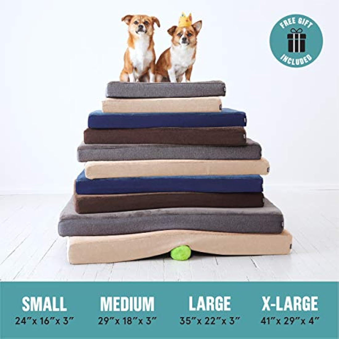 Cama de espuma viscoelástica para perro colchón de felpa