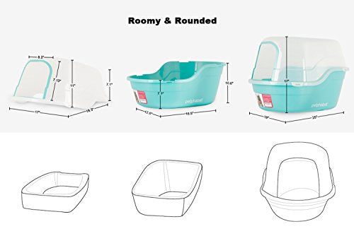 Caja de arena para gatos con capucha Petphabet Jumbo