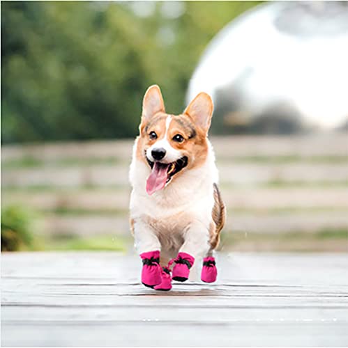YAODHAOD - Botas para perro con protector de patas, antideslizantes, con suela suave, correas reflectantes, para perros pequeños