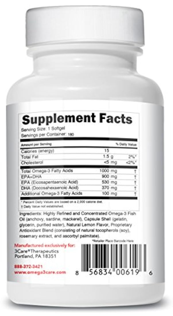 Aceite de Pescado Omega-3 3,000 mg