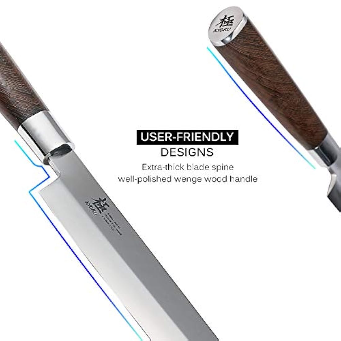 Cuchillo Yanagiba japonés para sushi Sashimi de 10,5