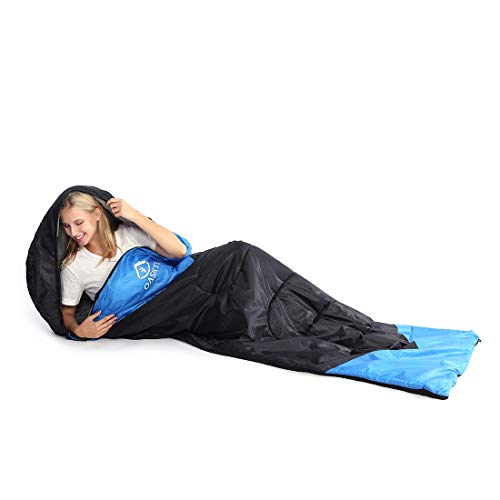 Oaskys - Saco de dormir para acampar otoño, ligero