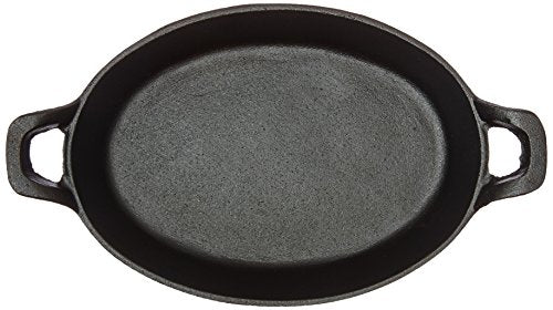Cacerola ovalada de hierro fundido con asas