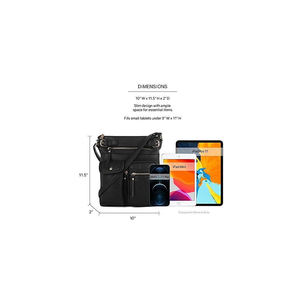 Bolsos tipo bandolera para mujer liviano con varios