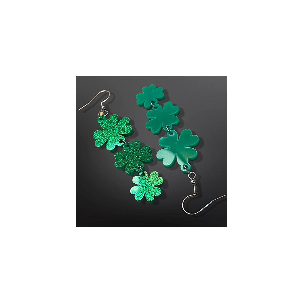 Aretes de trébol de San Patricio para mujer