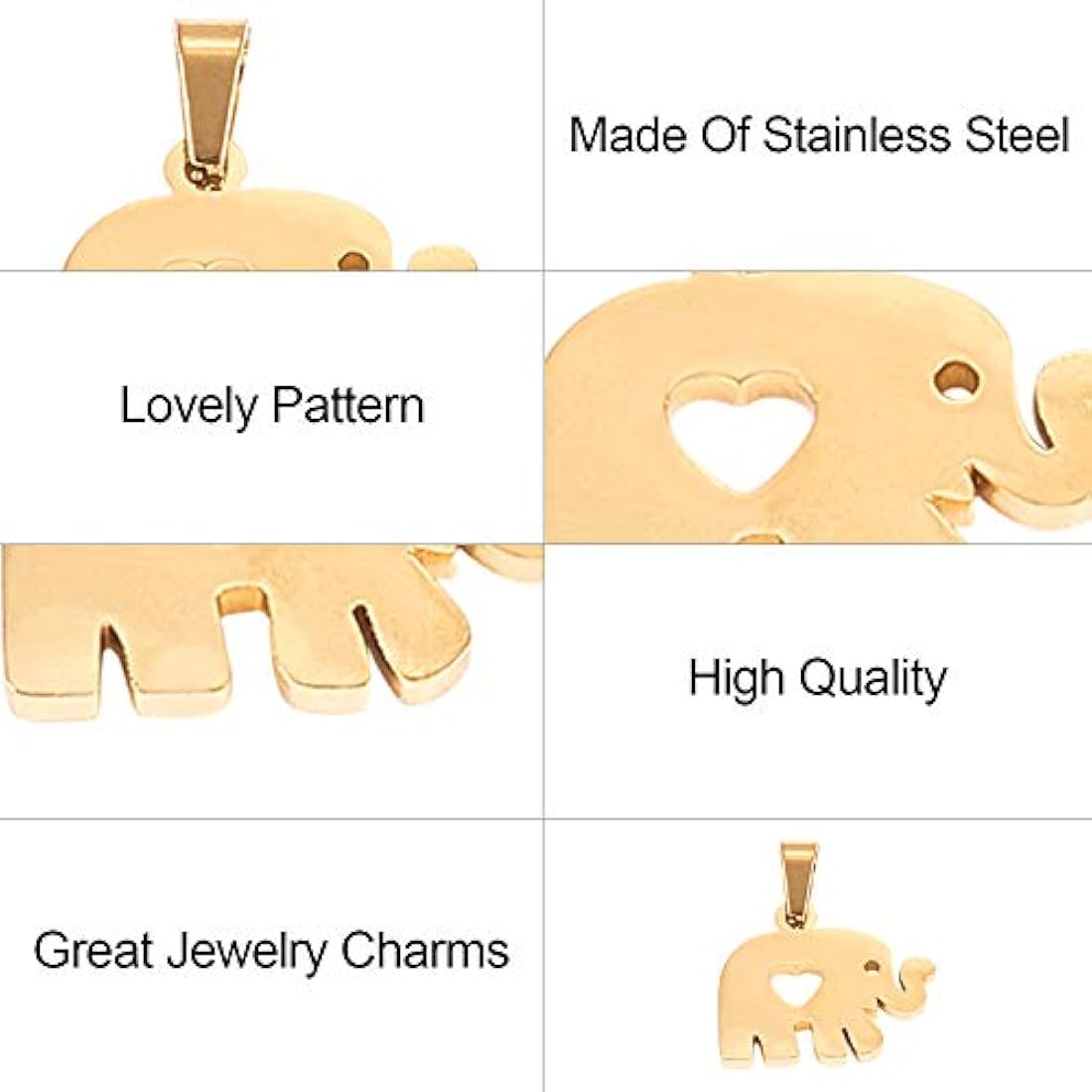 Dijes y Medallas - 10 colgantes de acero inoxidable