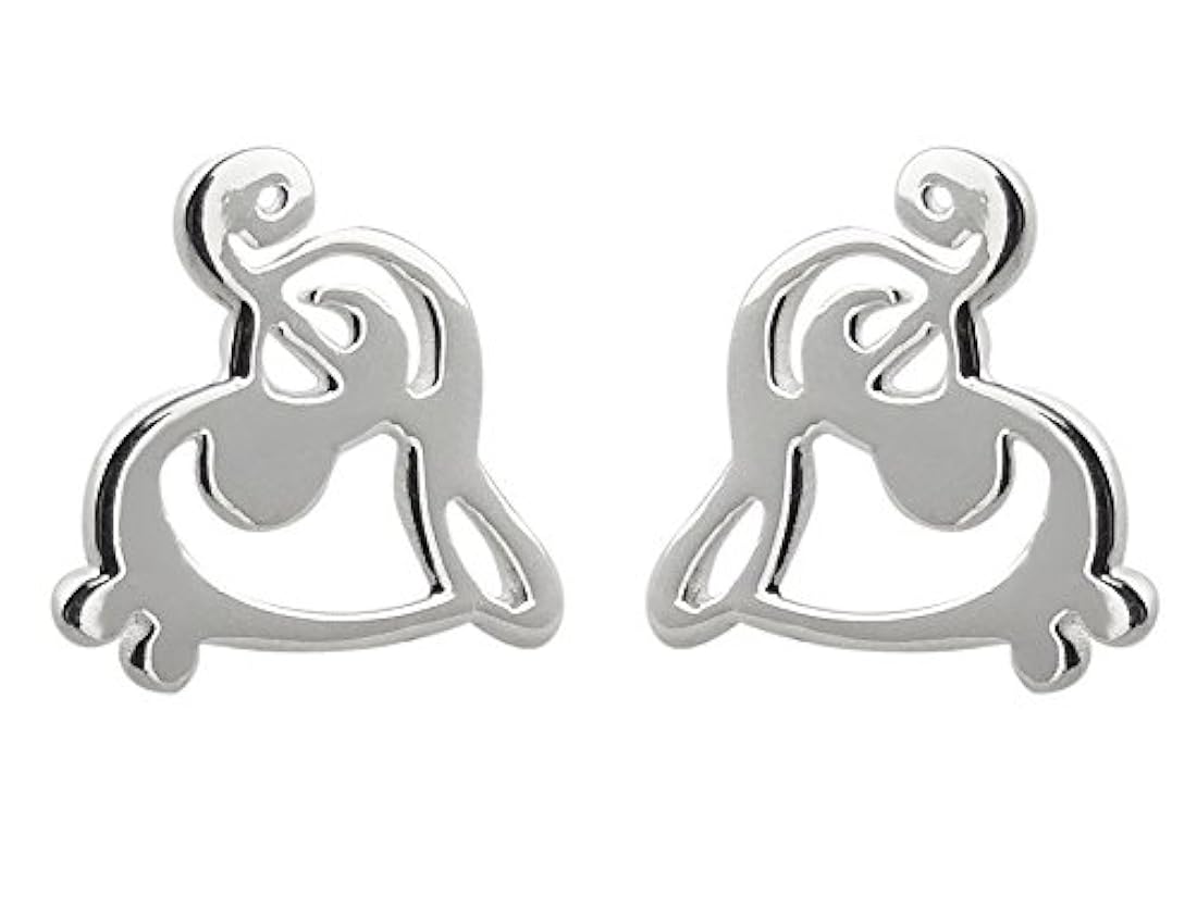 Zarcillos de plata forma de nota musical FashionJunkie