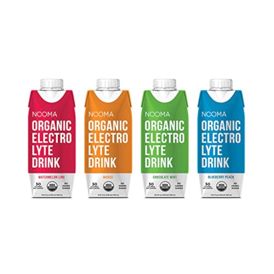 Bebida de electrolitos orgánicos, arándanos y durazno