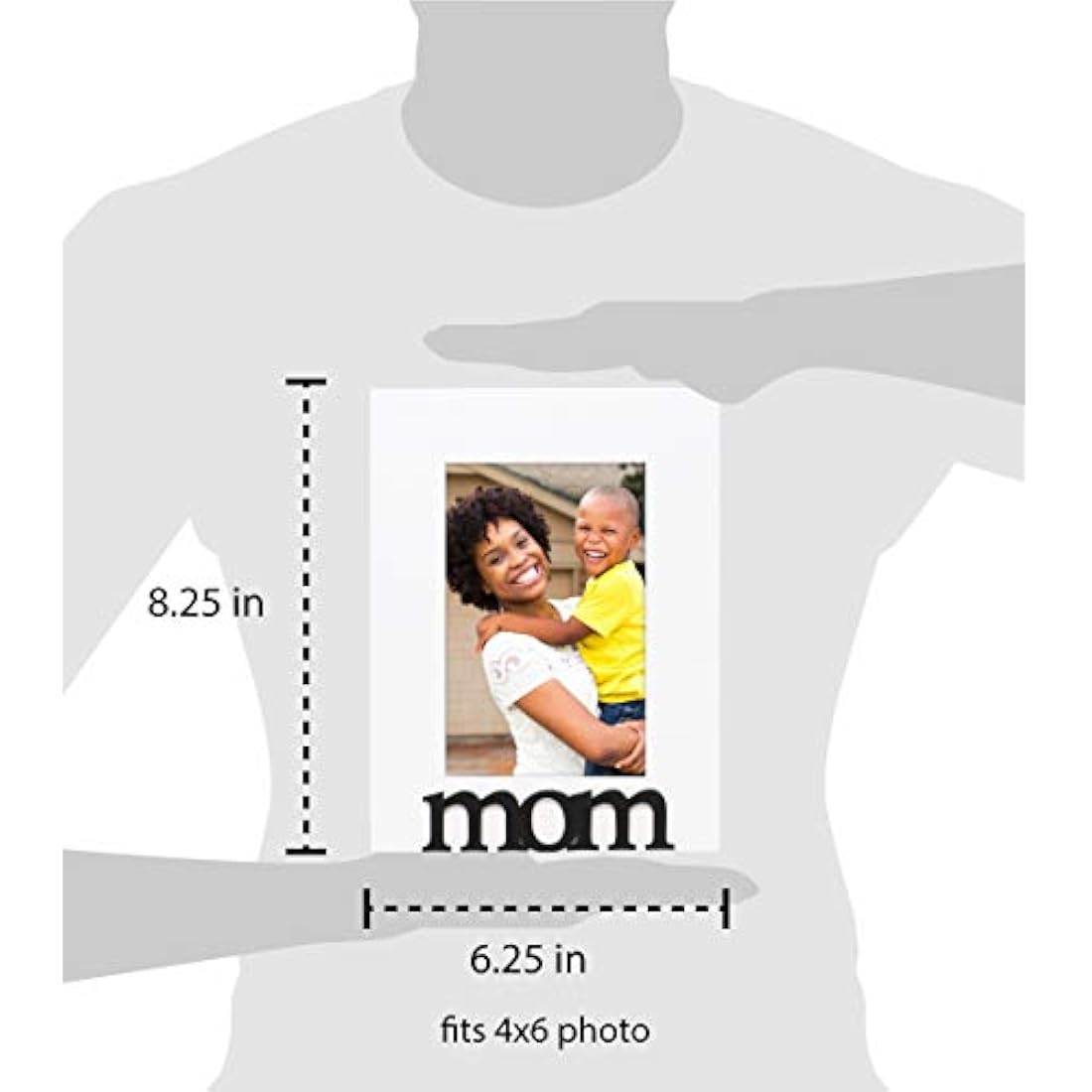 Marco de fotos en madera (3.9 x 5.9), blanco