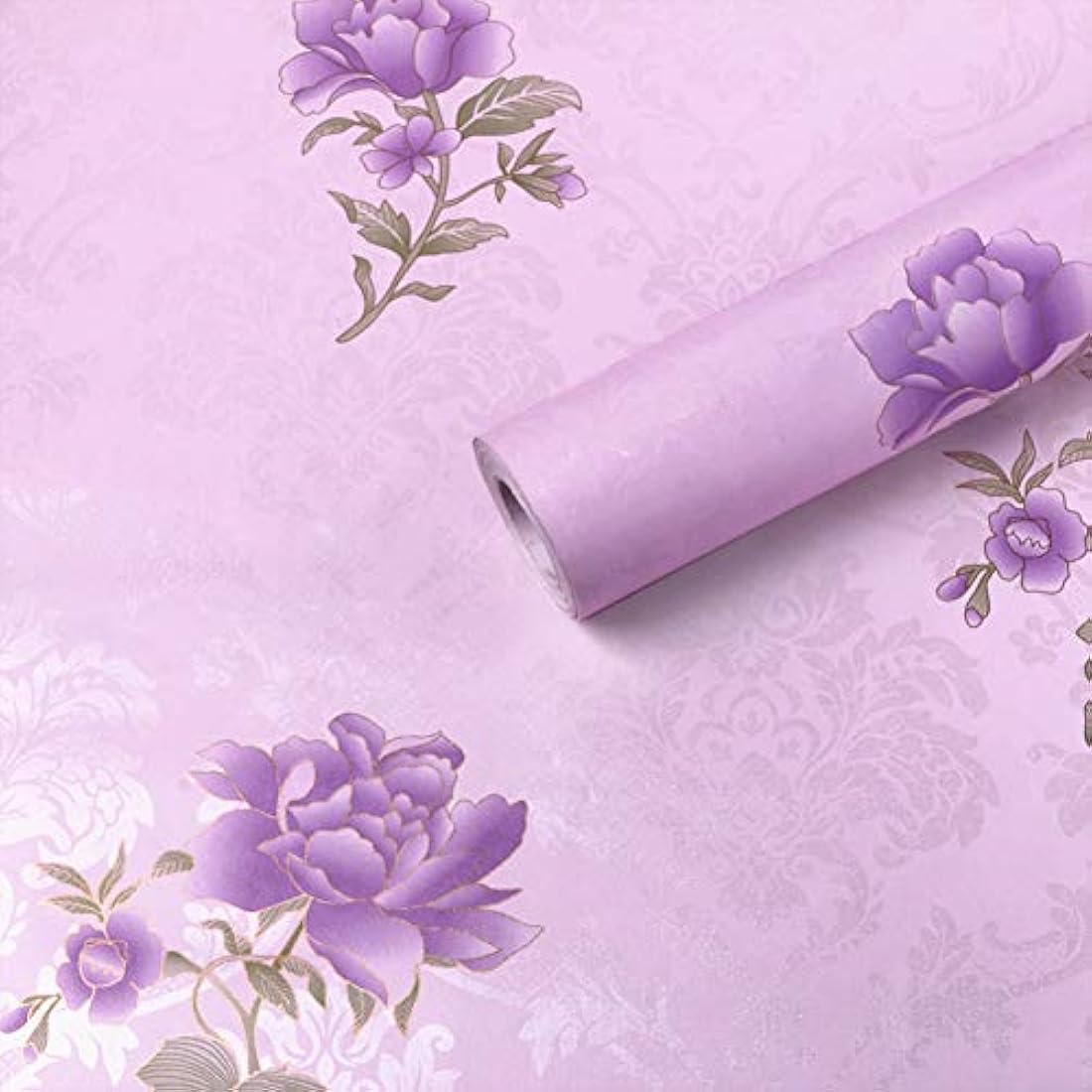 Papel pintado para armario (17.6 x 97.6 in), diseño floral