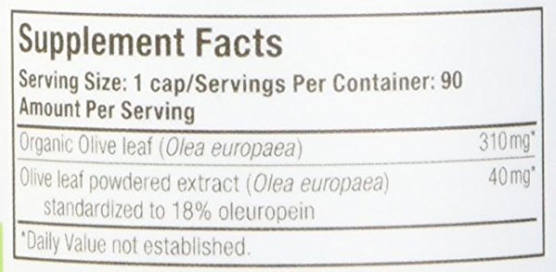 Oregon 's Wild cosecha hoja de olivo Suplemento, 90 unidades