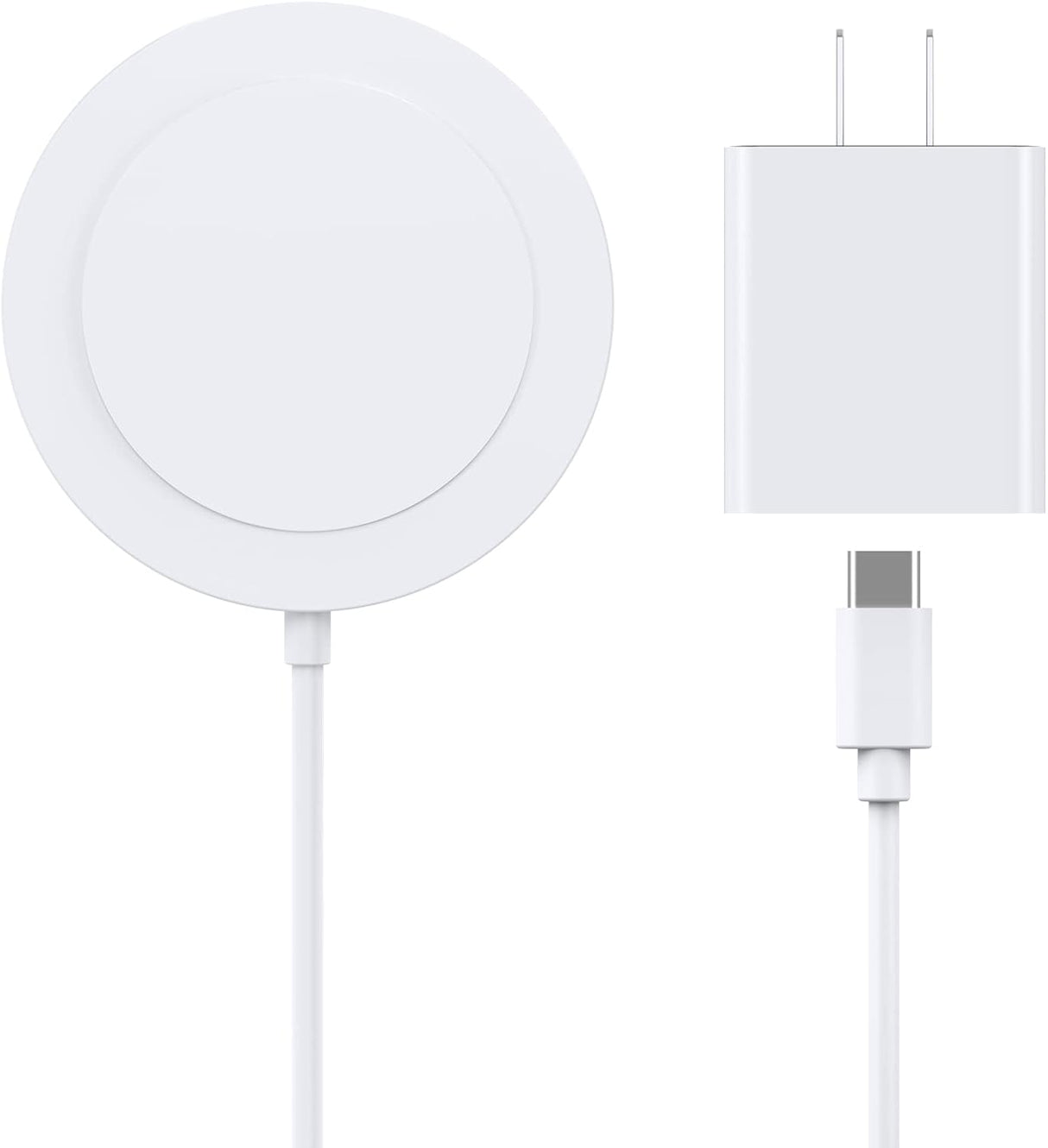 Cargador inalámbrico magnético blanco