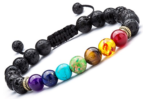 Hamoery Pulsera Cuerda trenzada de Piedra natural