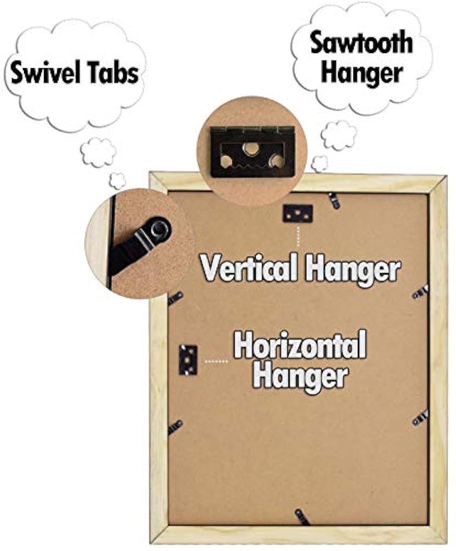 Portarretratos con marco de madera de 11 x 14 pulgadas