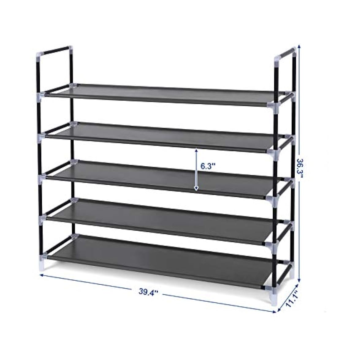 Rejilla para zapatos de 5 niveles para 25 pares,