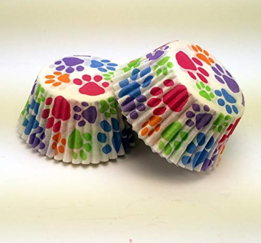 Partifun Paw Print Cupcake Premium Paper Cupcake Liners
