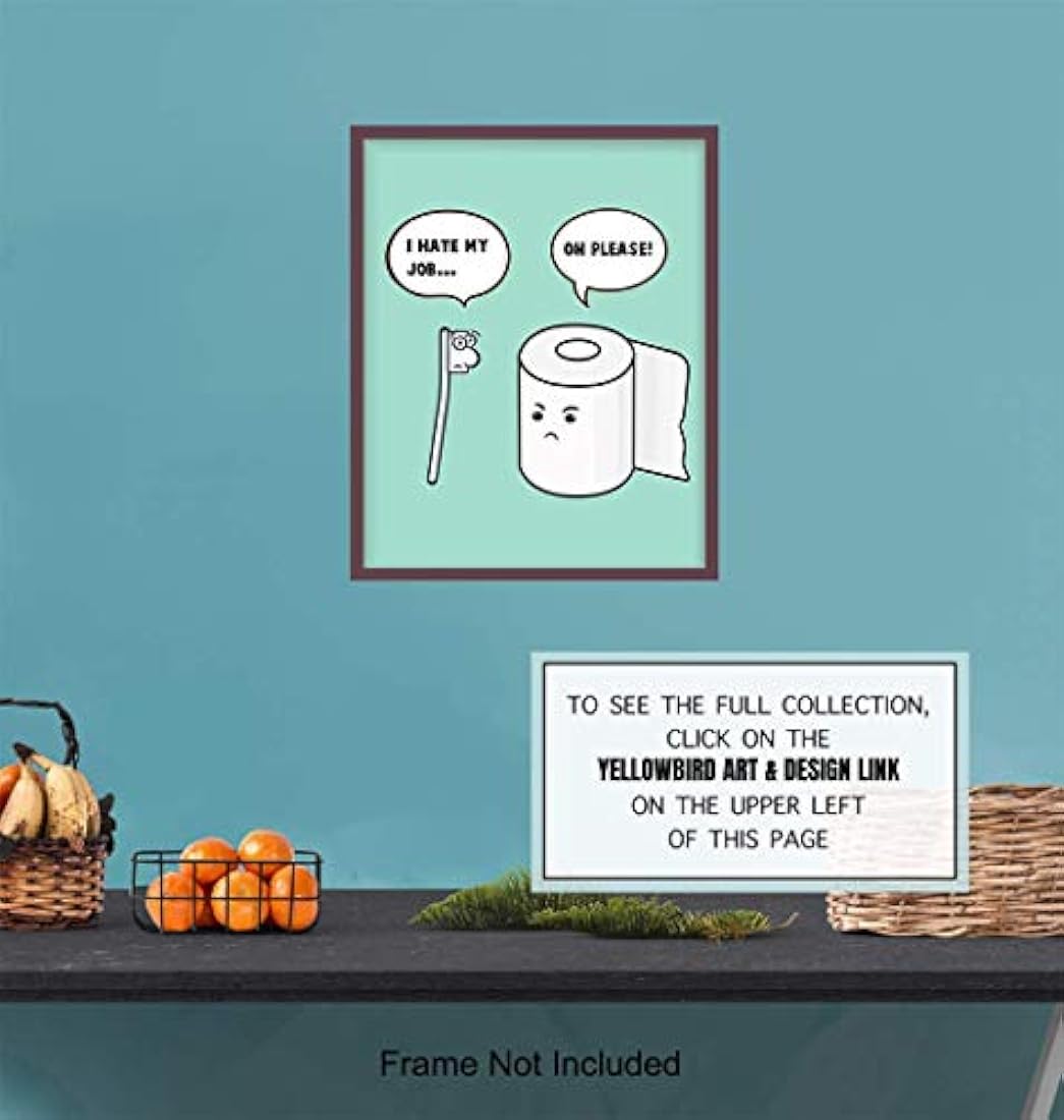 Divertido póster de decoración de arte de pared para baño