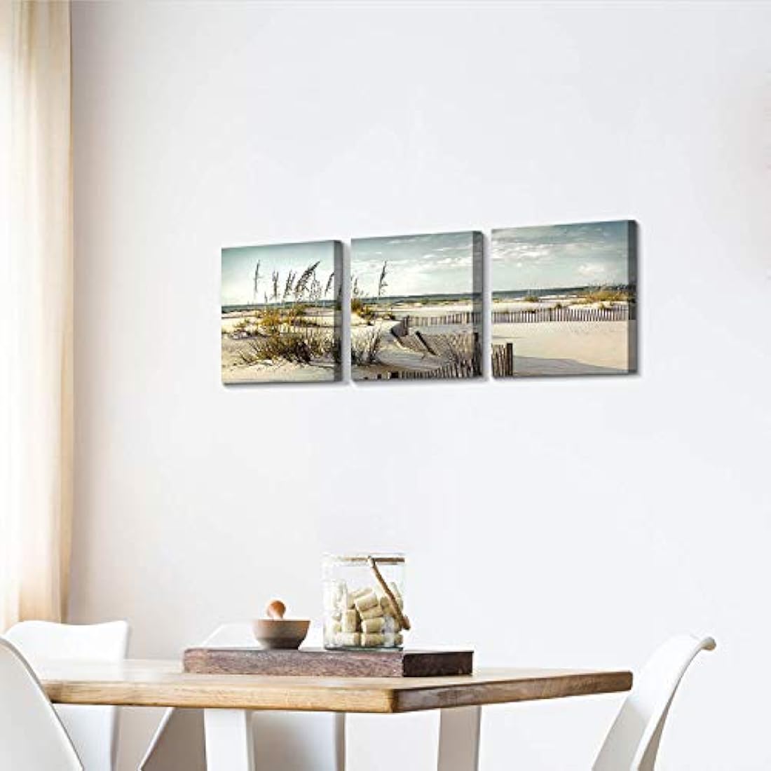 Lienzo de playa, arte de pared: dunas de arena costeras