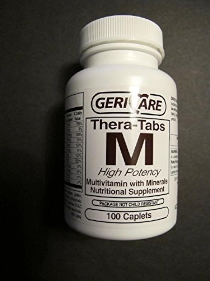 100 caplets Thera pestañas M High Potency Multivitamin con los Minerales Suplemento Nutricional