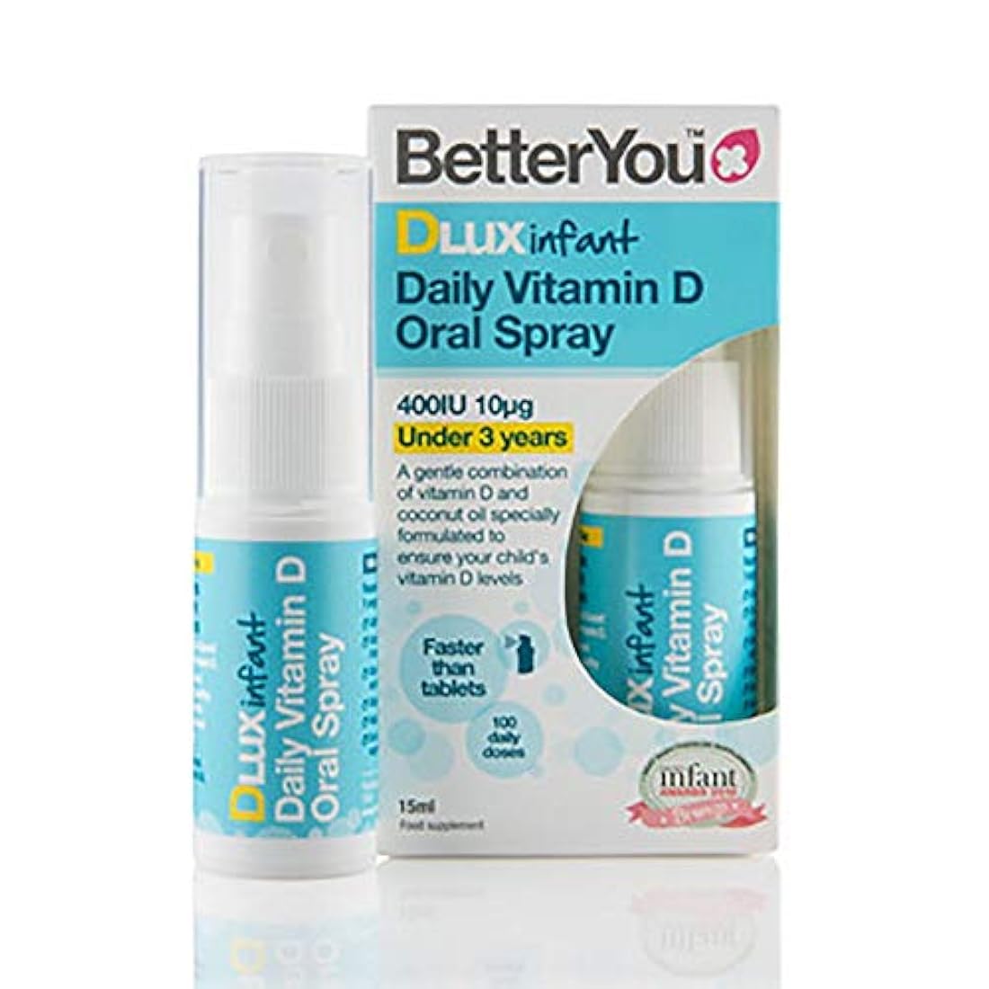 betteryou dluxinfant vitamina D3 spray oral 0.5 fl oz