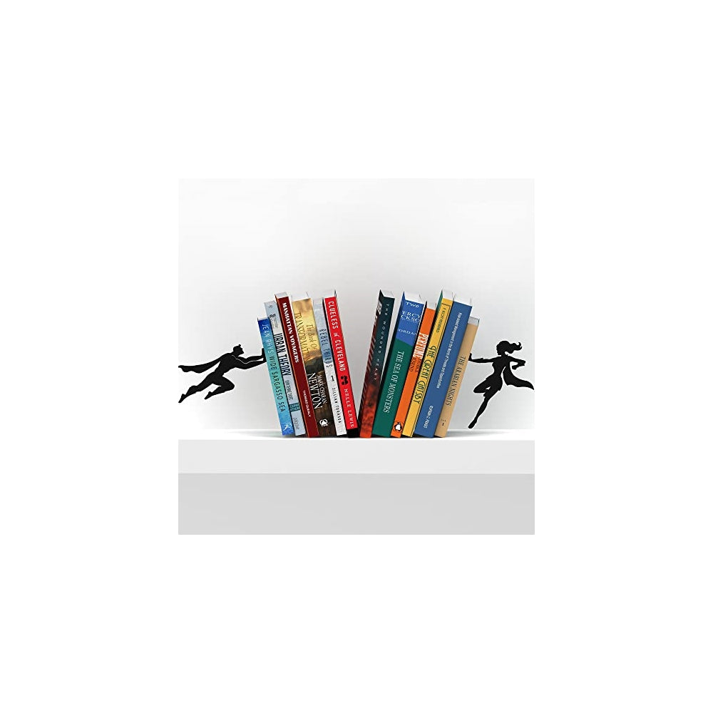 Sujetalibros de metal ocultos resistentes para estanterías