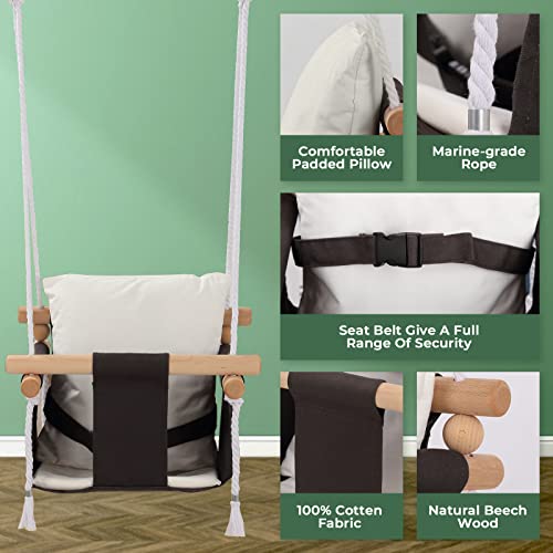 Columpio para niños pequeños con soporte