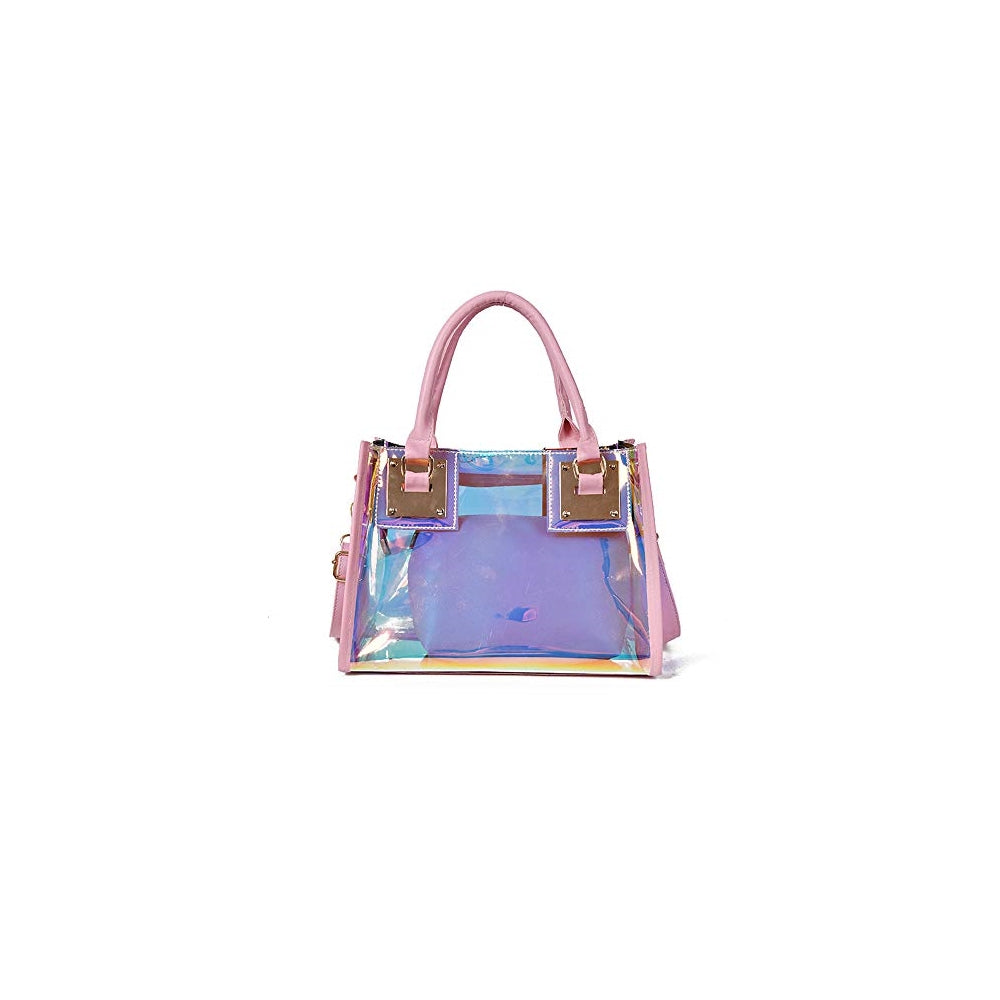 Bolsos cruzado transparente para mujer 2 en 1