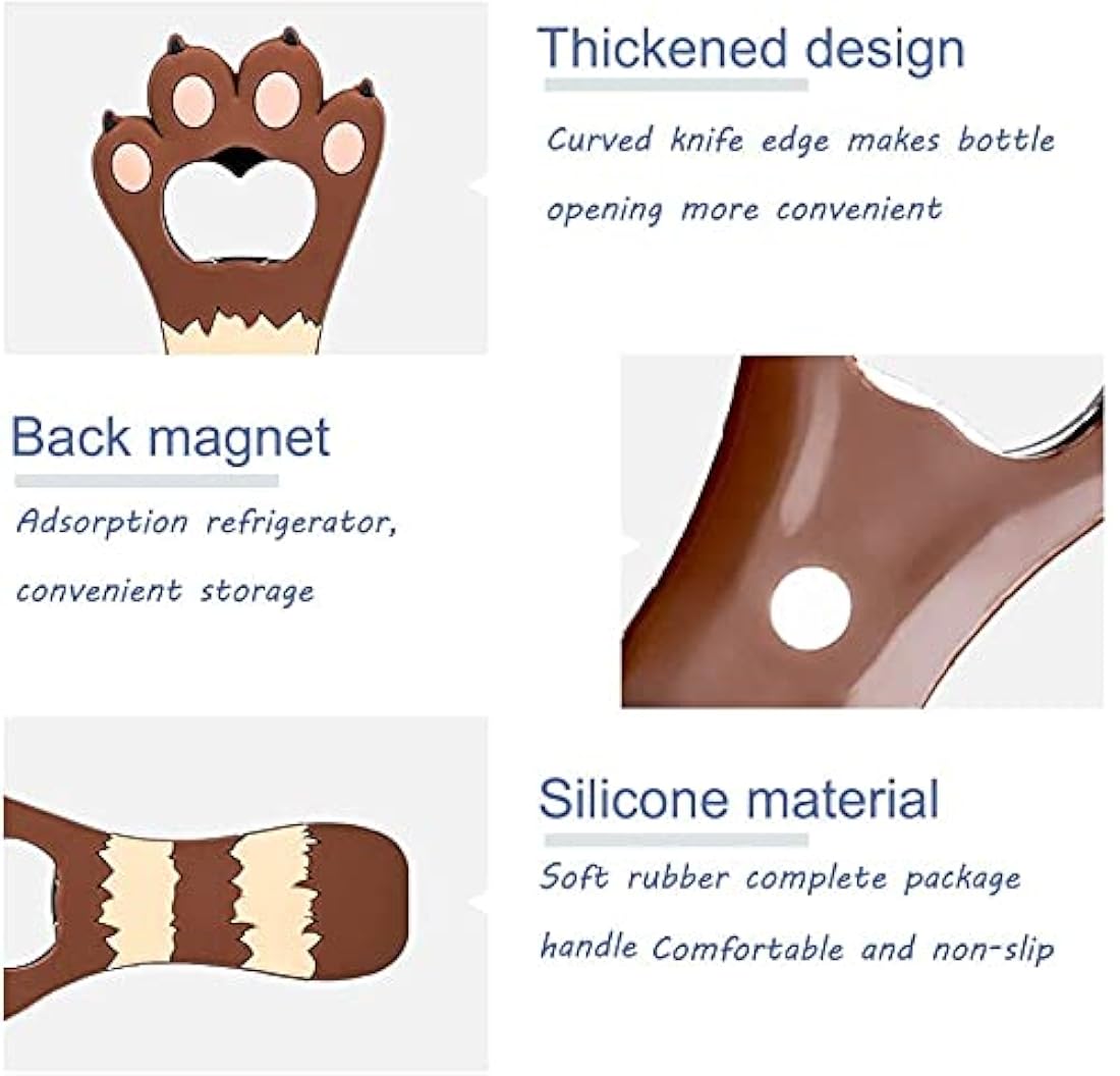 Bonito imán abrebotellas con forma de pata de gato