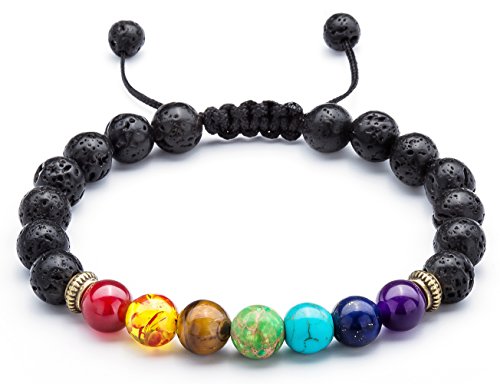 Hamoery Pulsera Cuerda trenzada de Piedra natural