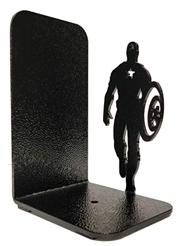 HeavenlyKraft Superheros - Sujetalibros decorativos de metal, antideslizante, tapa para libros para decoración del hogar, oficina, estanterías, 5.9 x 3.9 x 3.14 pulgadas por pieza