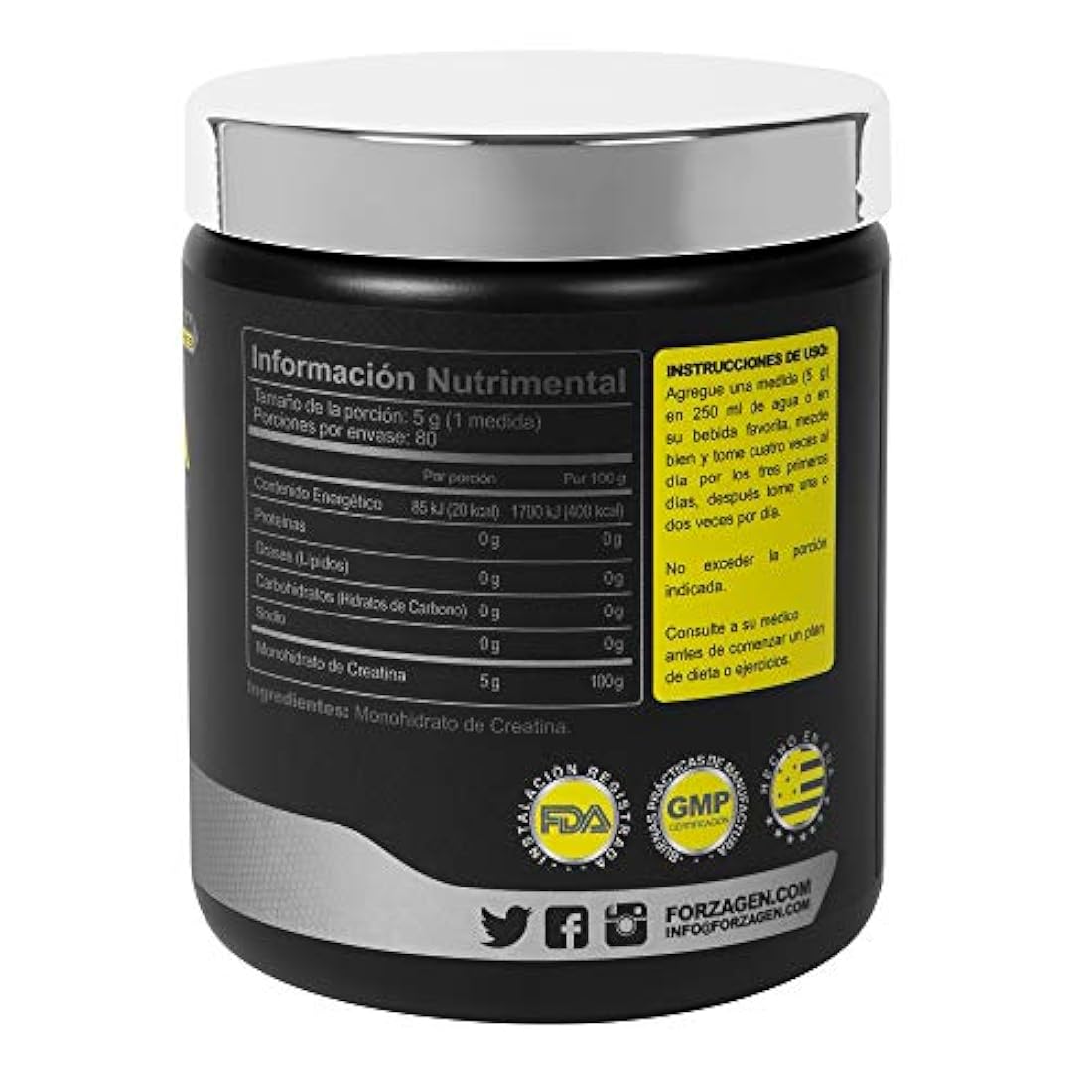 forzagen Creatine Monohydrate para Intenso muscular