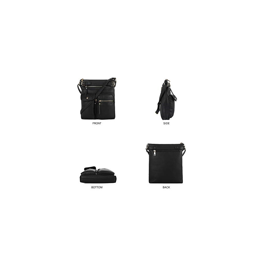 Bolsos tipo bandolera para mujer liviano con varios