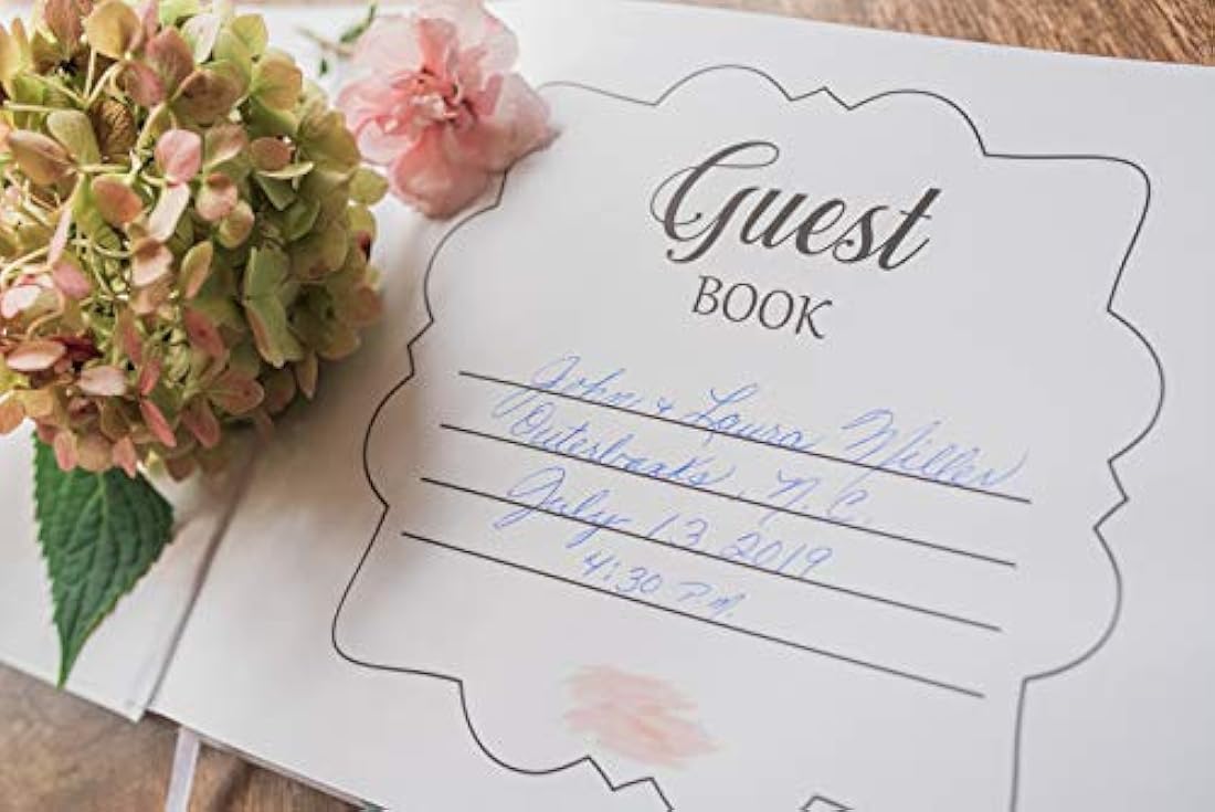 Libro de visitas de boda con tapa dura