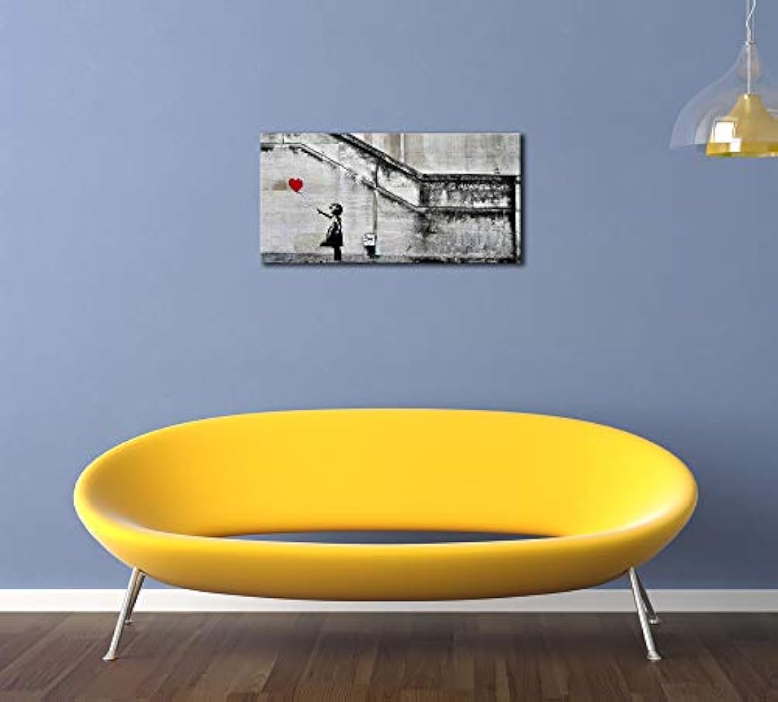 Pyradecor Banksy Grafitti Girl - Cuadro Lienzo decorativo