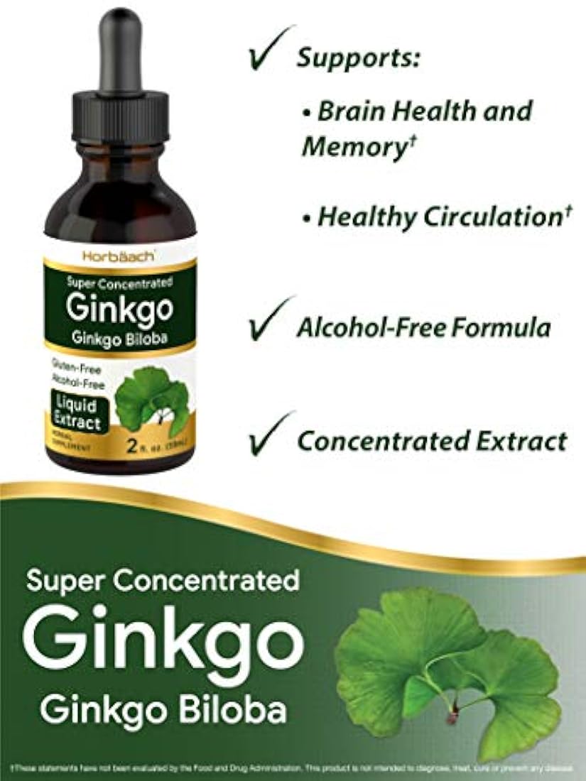 Horbaach Ginkgo Biloba - Extracto líquido de hoja de Biloba