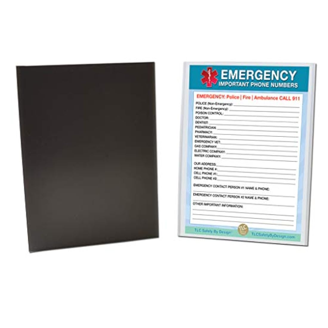 2 Imanes tipo Tarjetas de contacto de emergencia