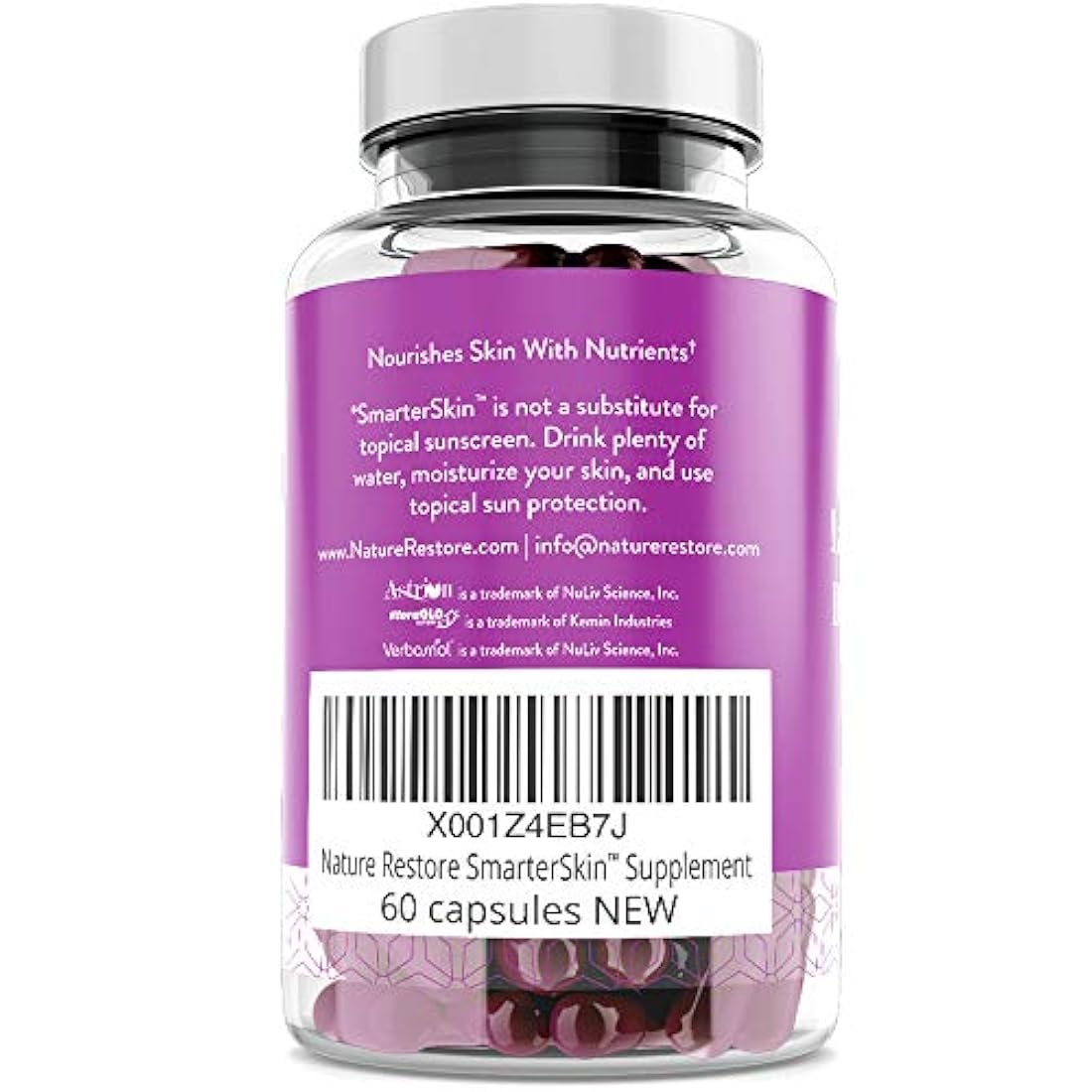 Accesorio para la piel más inteligente, belleza, formulado con leucotomos de polipodio de 240 mg, lutein de 20 mg, 50 mg de verbascosida