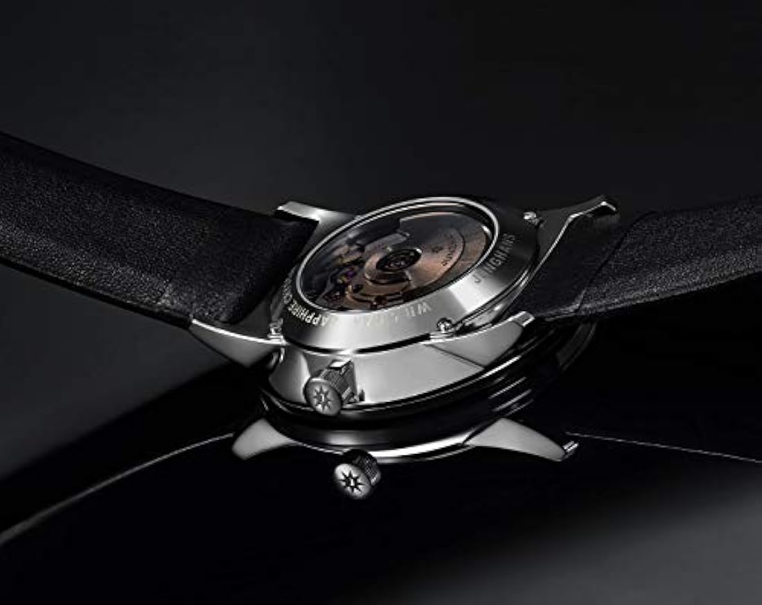 Reloj de forma automática con esfera plateada