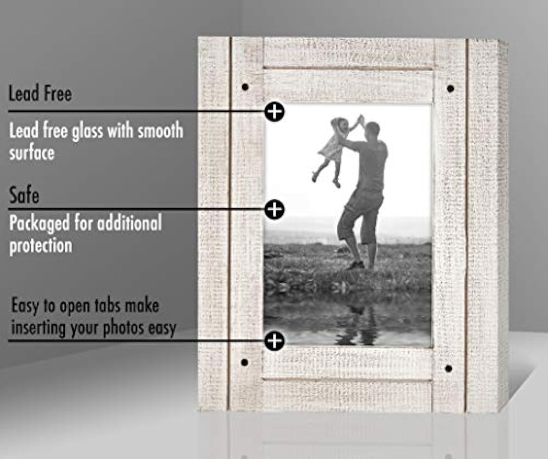 Americanflat Marco de madera envejecida listo para colgar