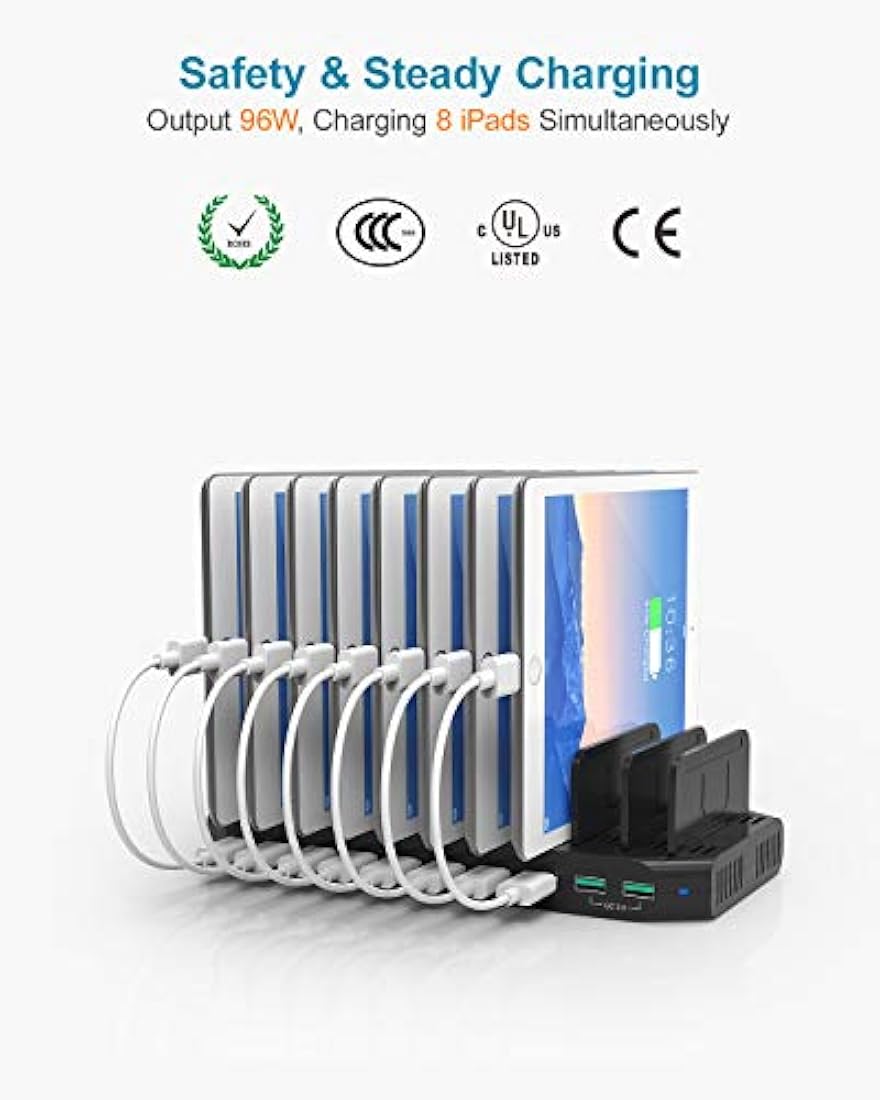 Cargador tipo estación de carga de 10 puertos USB