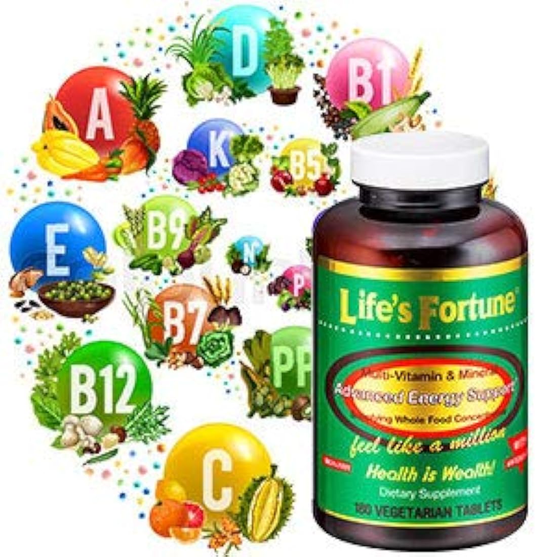 multi vitamínico y mineral fuente de energía natural