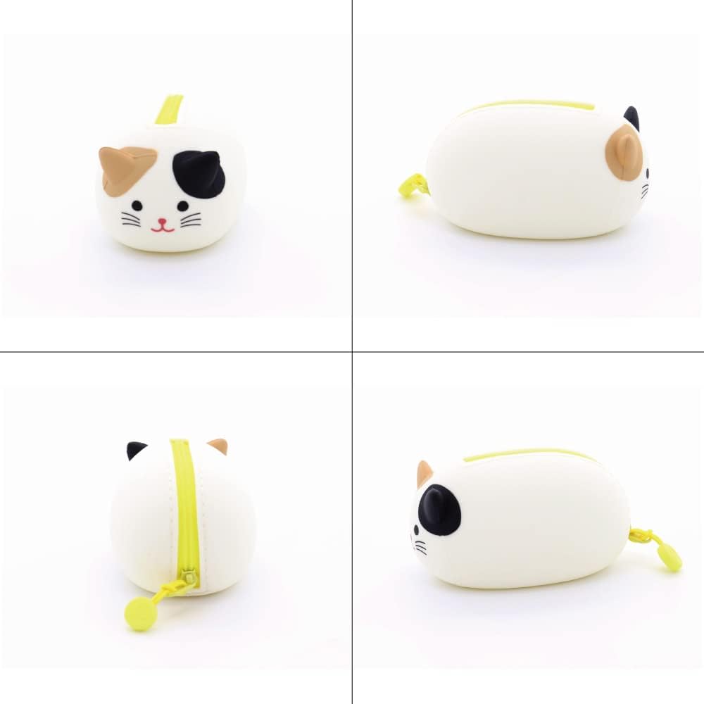 Bolso con cremallera mini horizontal Gato Gris (A7780-4)